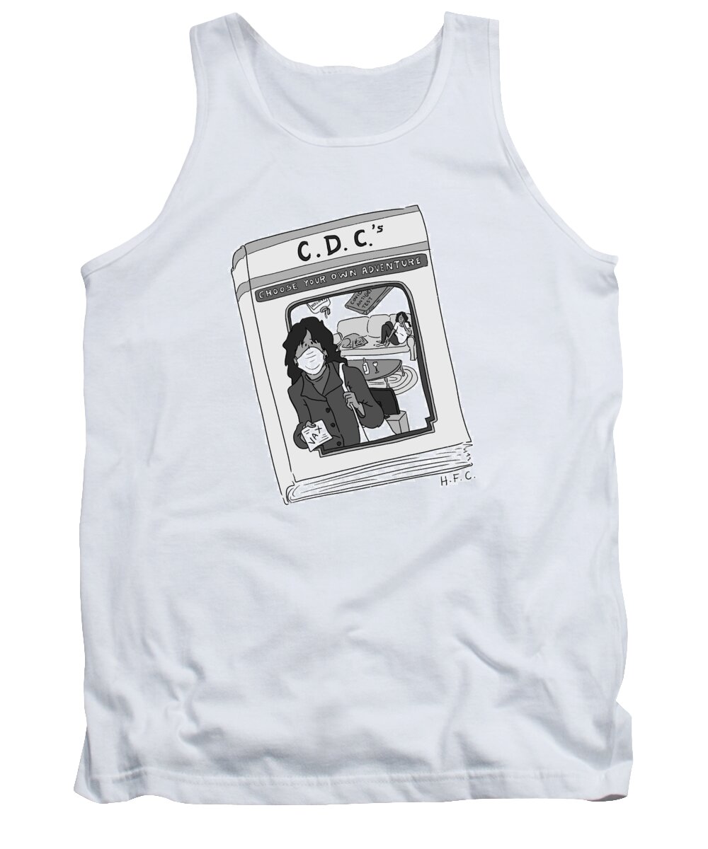 Captionless Tank Top featuring the drawing Choose Your Own Adventure by Hilary Fitzgerald Campbell