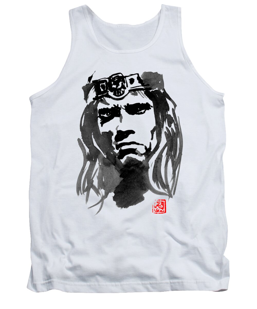 Conan Tank Top featuring the painting Conan by Pechane Sumie