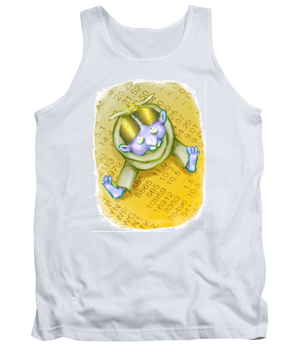 Crazy Tank Top featuring the digital art Crazy by Hone Williams