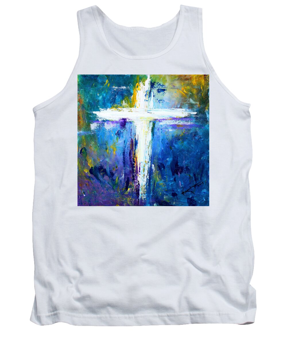 Christian Tank Top featuring the painting Cross No.4 by Kume Bryant