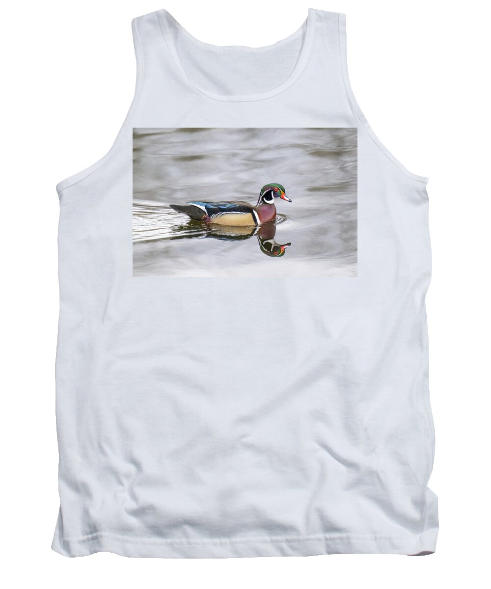 Woodduck Tank Top featuring the photograph Duck Perfect by Jerry Cahill