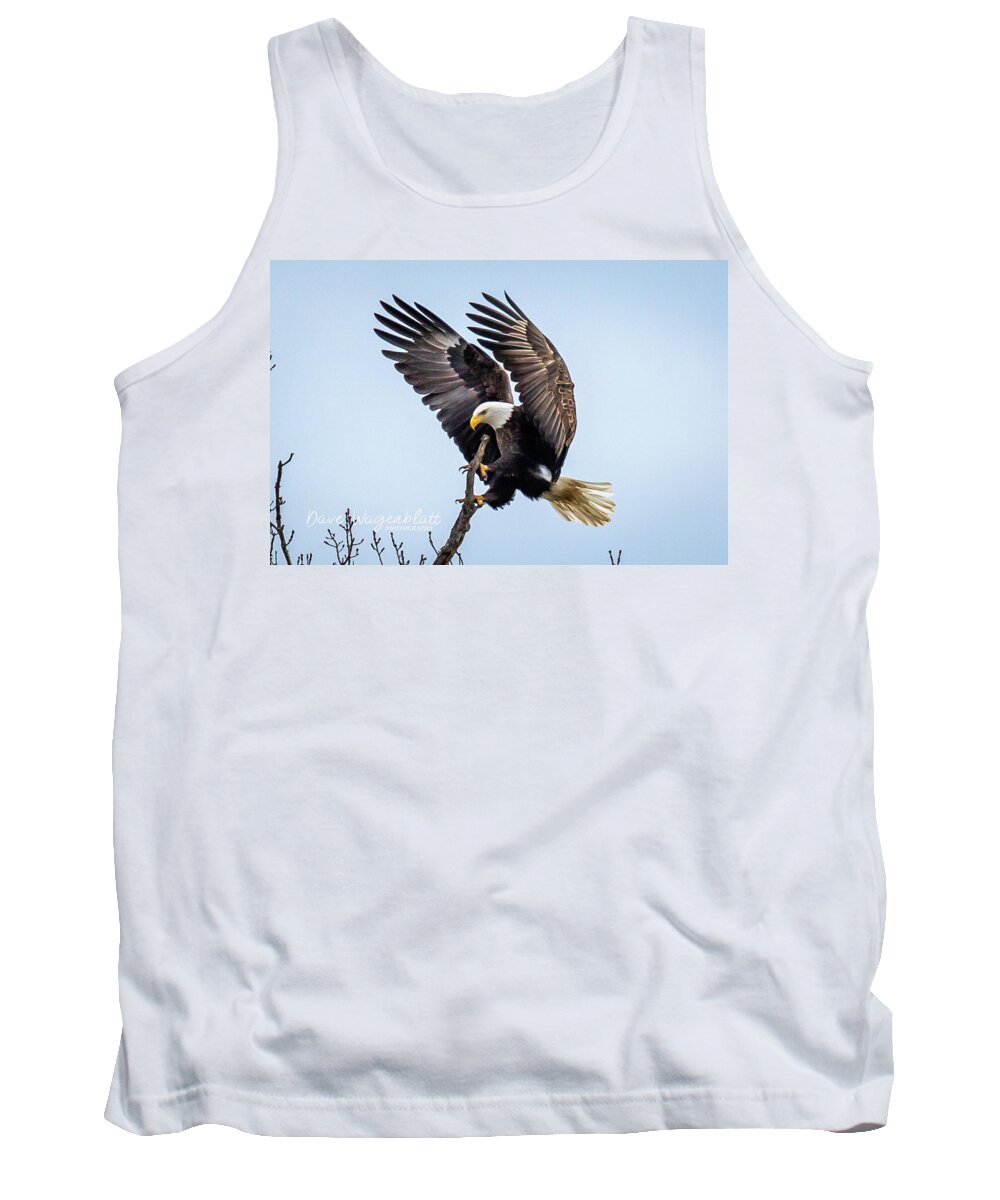 Eagle Tank Top featuring the photograph Eagles Perch by David Wagenblatt