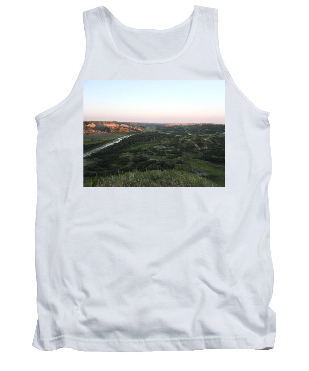 River Tank Top featuring the photograph East on the Little Missouri River by Amanda R Wright