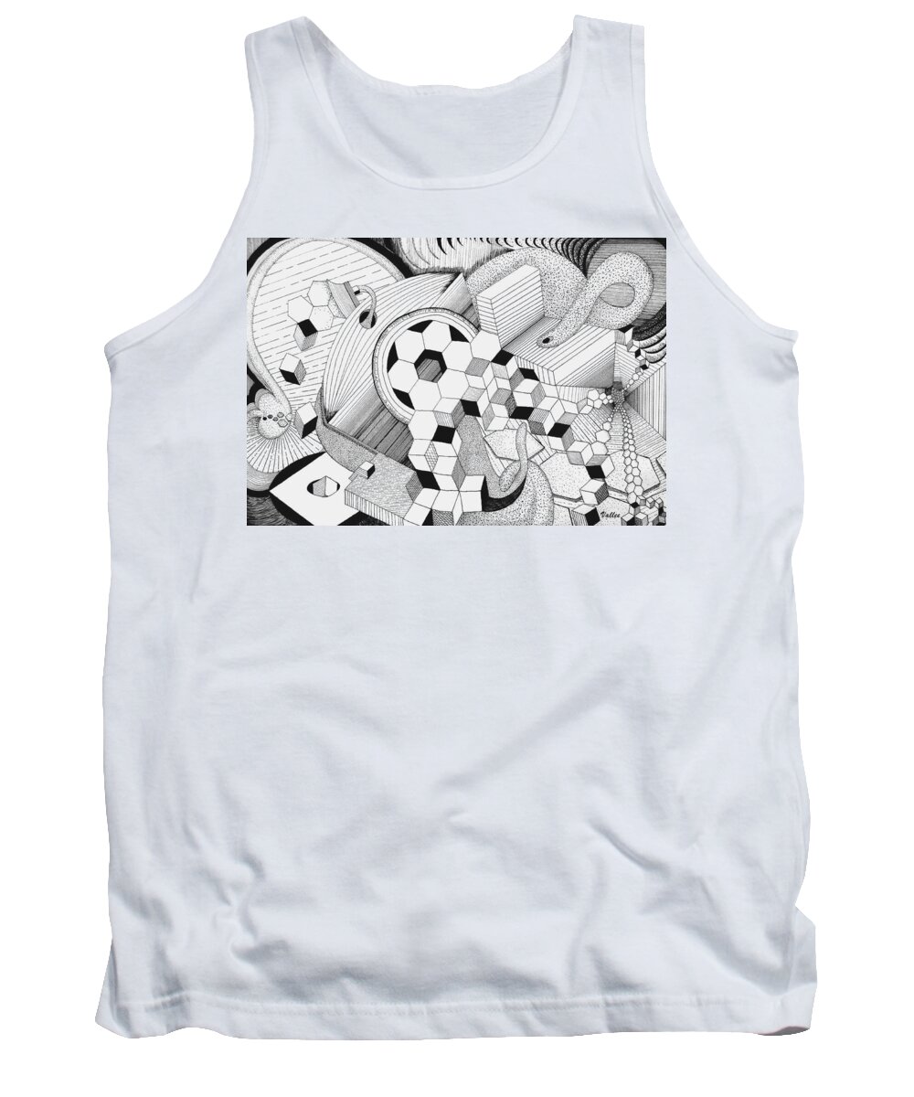 Monster Tank Top featuring the drawing Evolution by Vallee Johnson