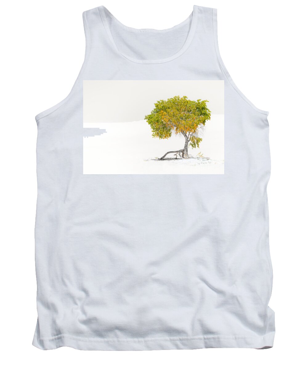 Tree Tank Top featuring the photograph Fall at White Sands by Lisa Manifold