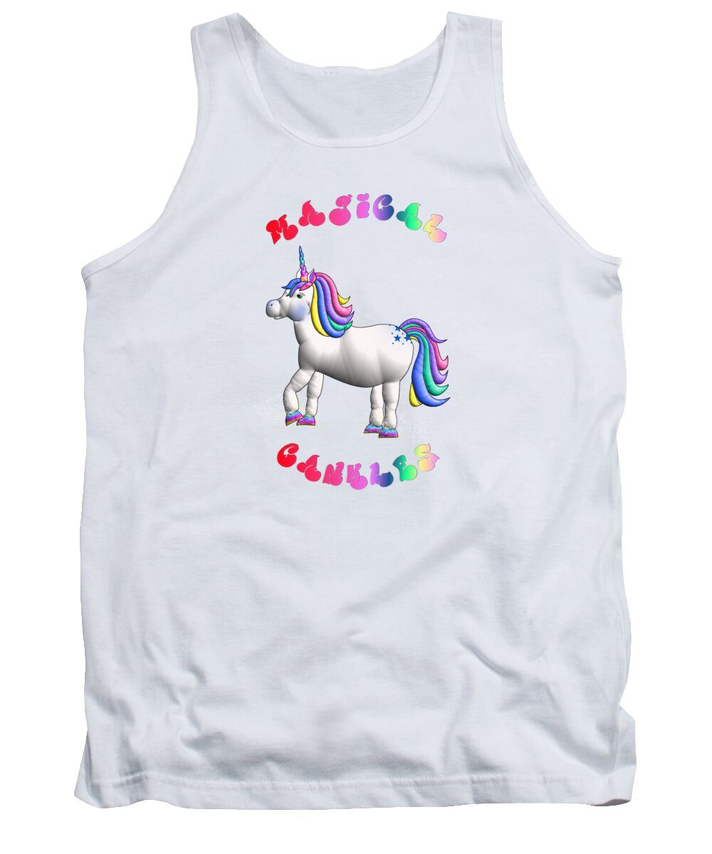 Fat Unicorn Tank Top featuring the photograph Fat Unicorn - Magical Cankles by Colleen Cornelius