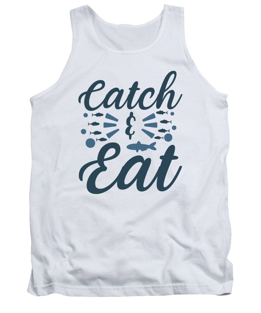 Fishing Tank Top featuring the digital art Fishing Catch and Eat by Jacob Zelazny