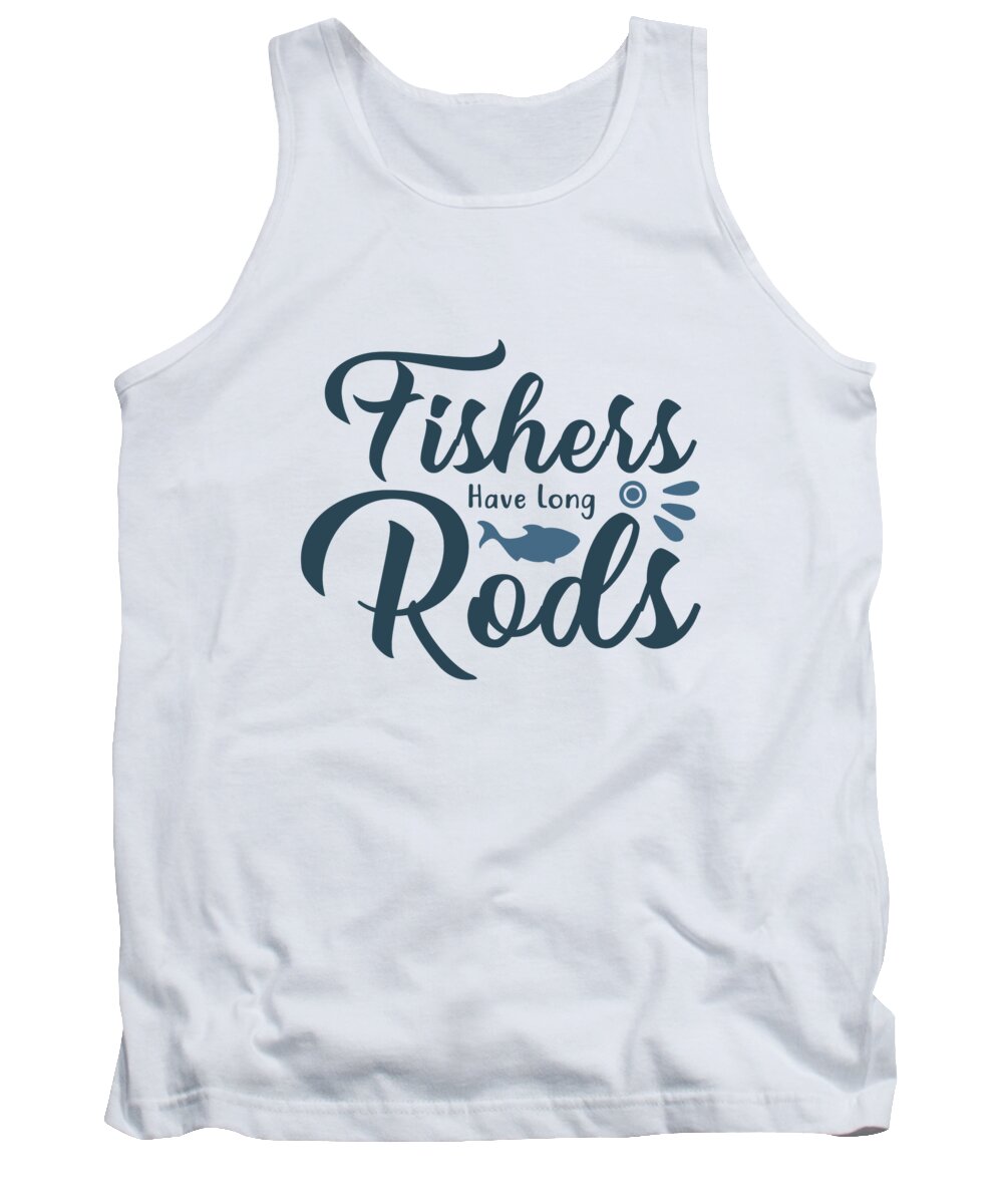 Fishing Tank Top featuring the digital art Fishing - Fishers have long rods by Jacob Zelazny