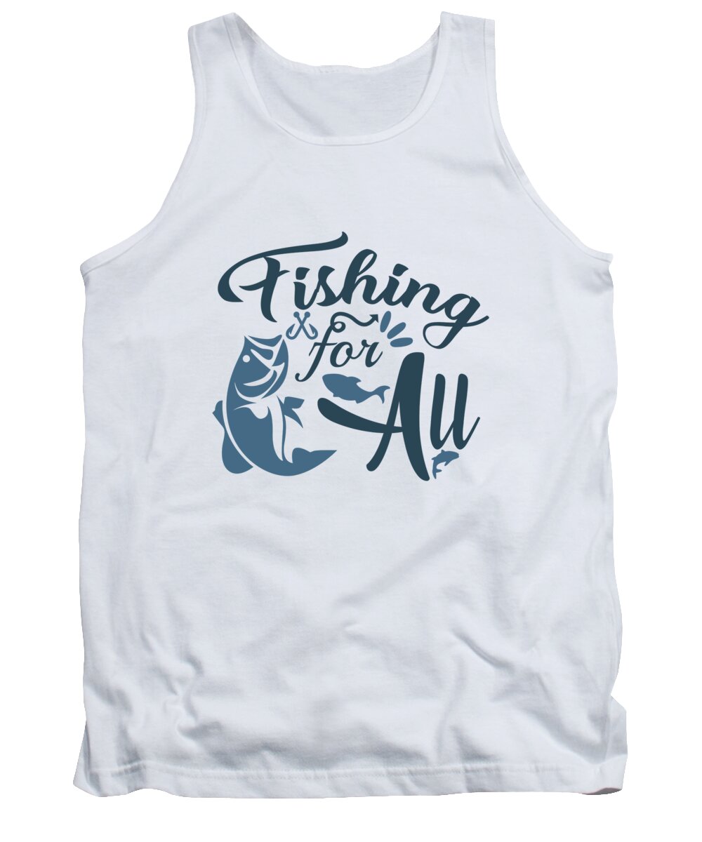 Fishing Tank Top featuring the digital art Fishing for all by Jacob Zelazny