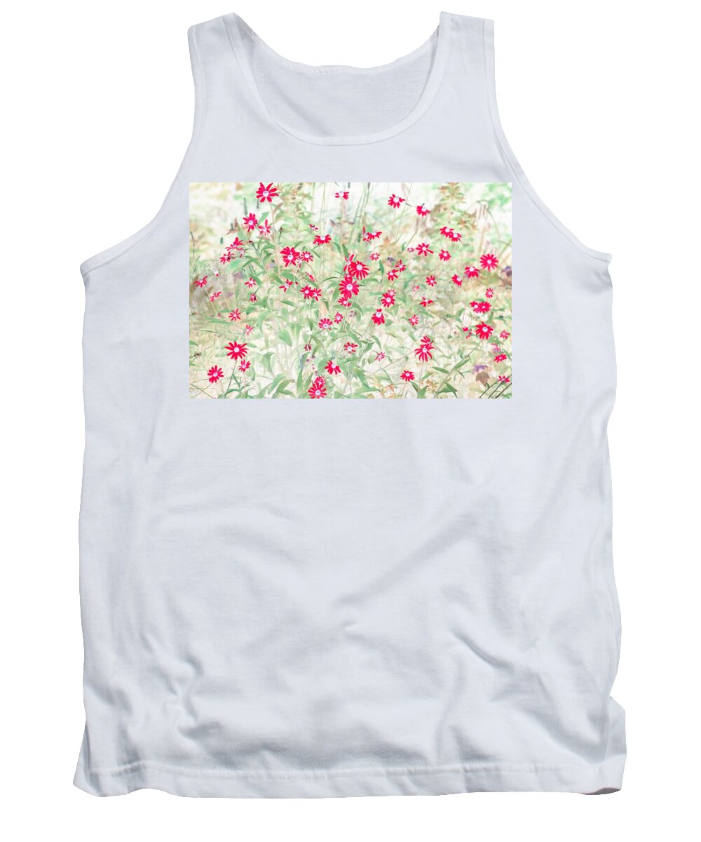 Flowers Tank Top featuring the photograph Pops of Red Daisies by Missy Joy