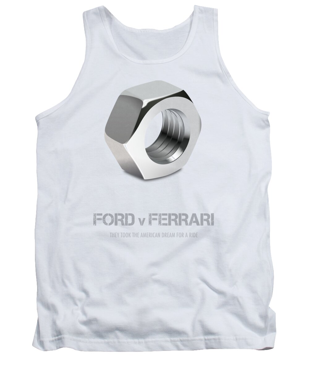 Ford V Ferrari Tank Top featuring the digital art Ford v Ferrari - Alternative Movie Poster by Movie Poster Boy