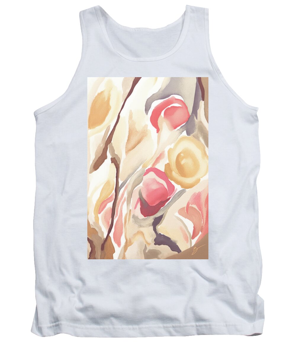 Abstract Tank Top featuring the painting Garden of Love by Greg Collins