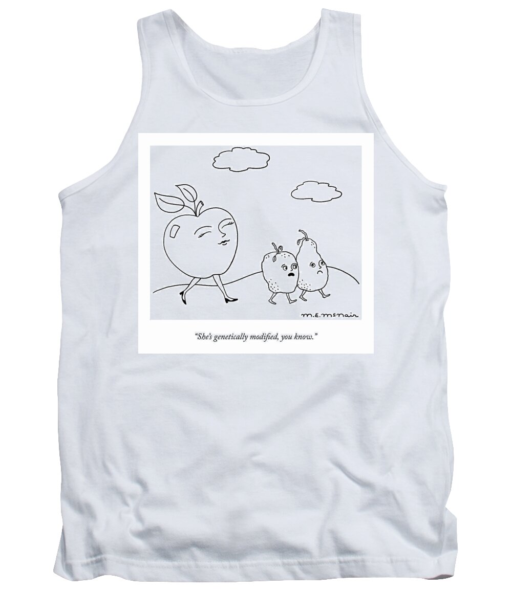 she's Genetically Modified Tank Top featuring the drawing Genetically Modified by Elisabeth McNair
