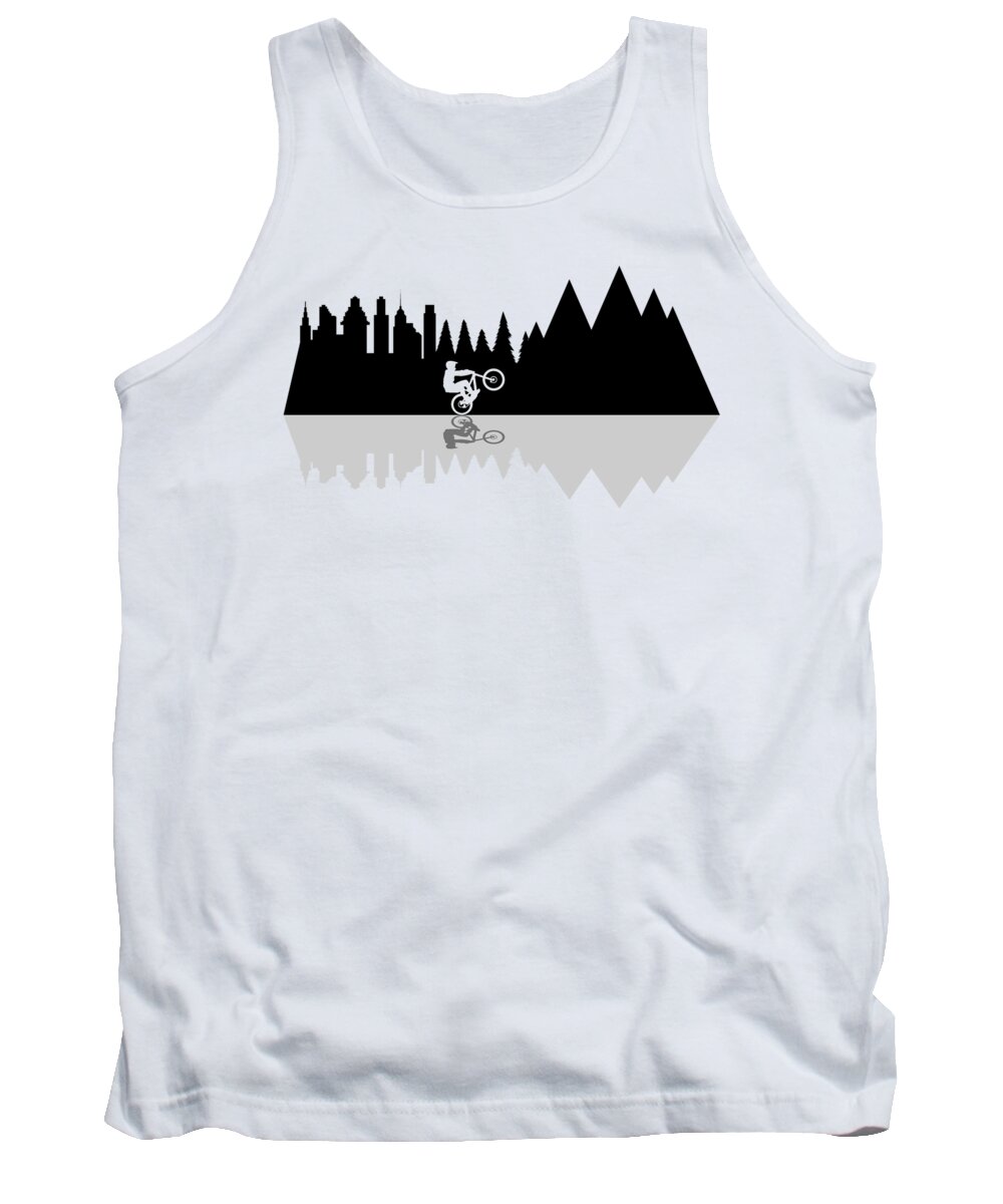 Bike Tank Top featuring the digital art Go To The Mountains by Danilov Ilya