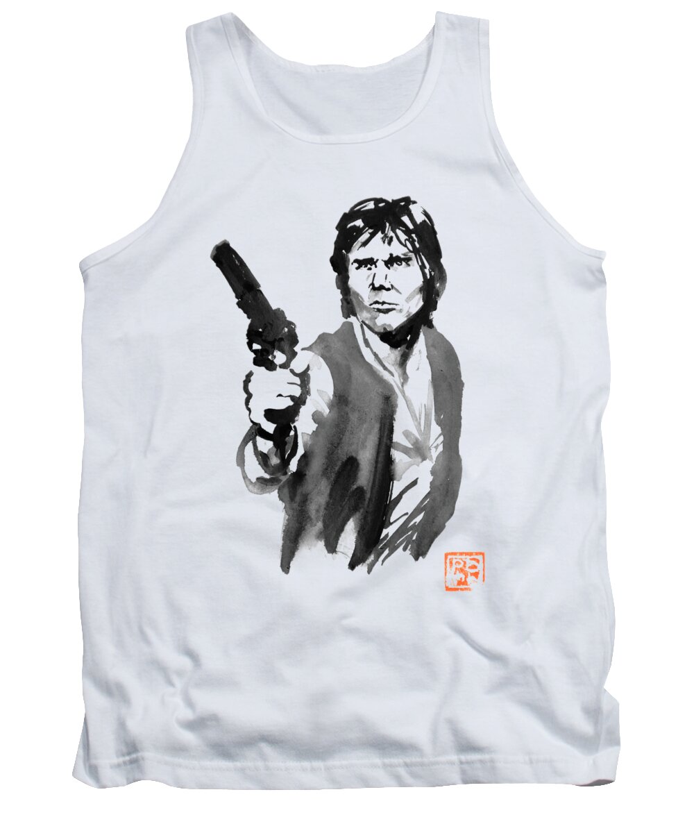 Han Solo Tank Top featuring the painting Han Solo by Pechane Sumie