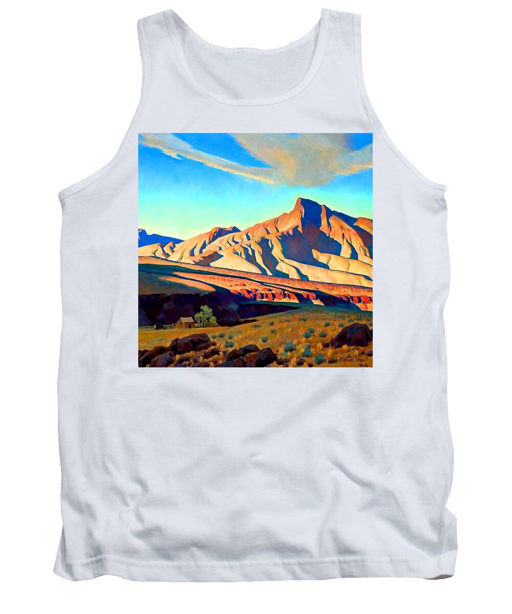 “maynard Dixon” Tank Top featuring the digital art Home of the Desert Rat Western Art by Patricia Keith