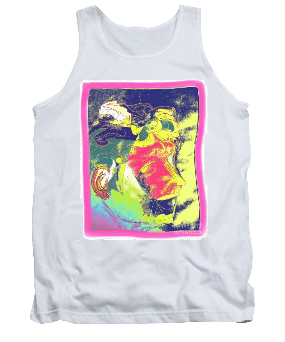 Homme Tank Top featuring the digital art Homme by Aisha Isabelle