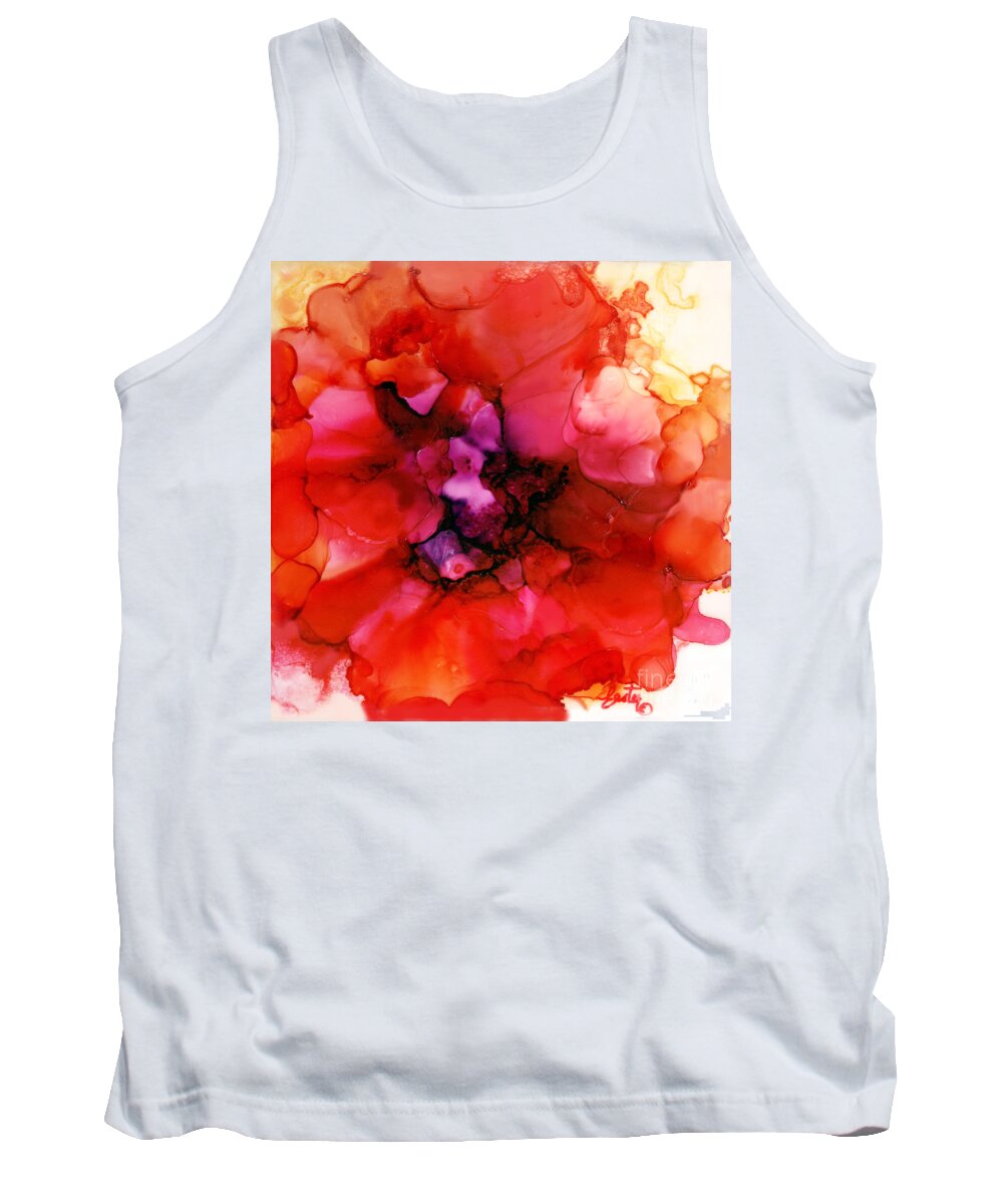 Hot Flamenco Tank Top featuring the painting Hot Flamenco by Daniela Easter
