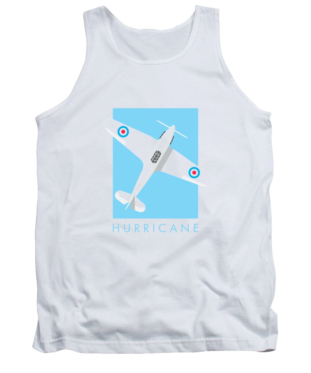Aircraft Tank Top featuring the digital art Hurricane WWII Fighter Aircraft - Sky by Organic Synthesis