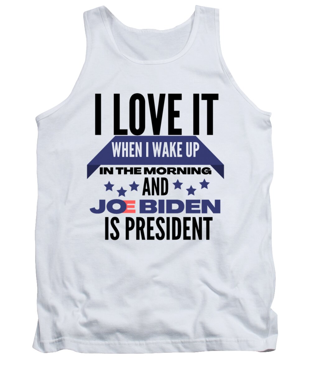 Joe Biden Tank Top featuring the digital art I Love Joe Biden by Tinh Tran Le Thanh