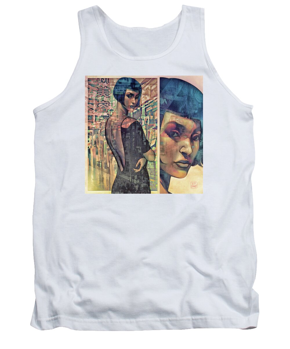 Pop Art Tank Top featuring the mixed media Idoru by Udo Linke