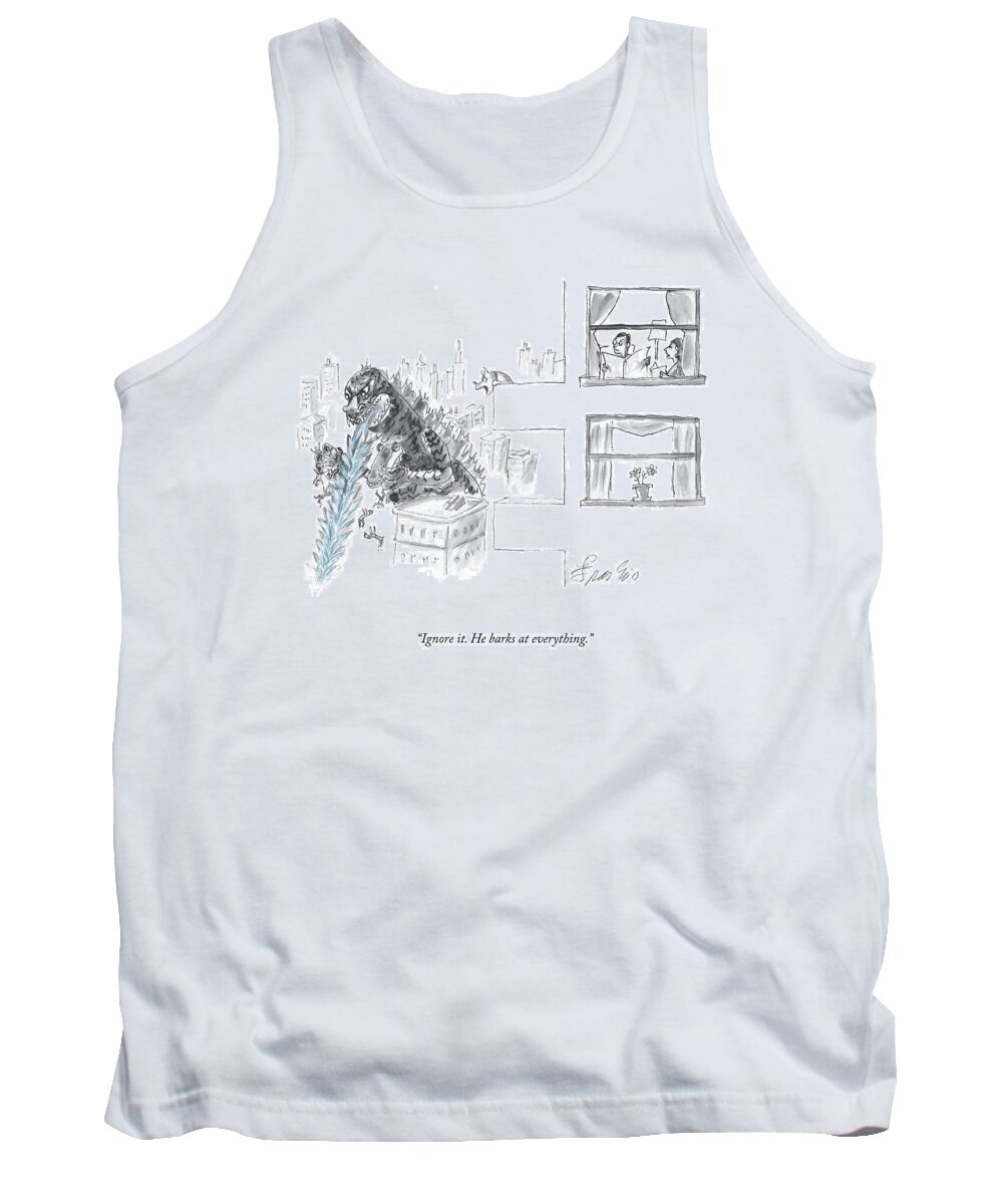A23090 Tank Top featuring the drawing Ignore It by Edward Frascino