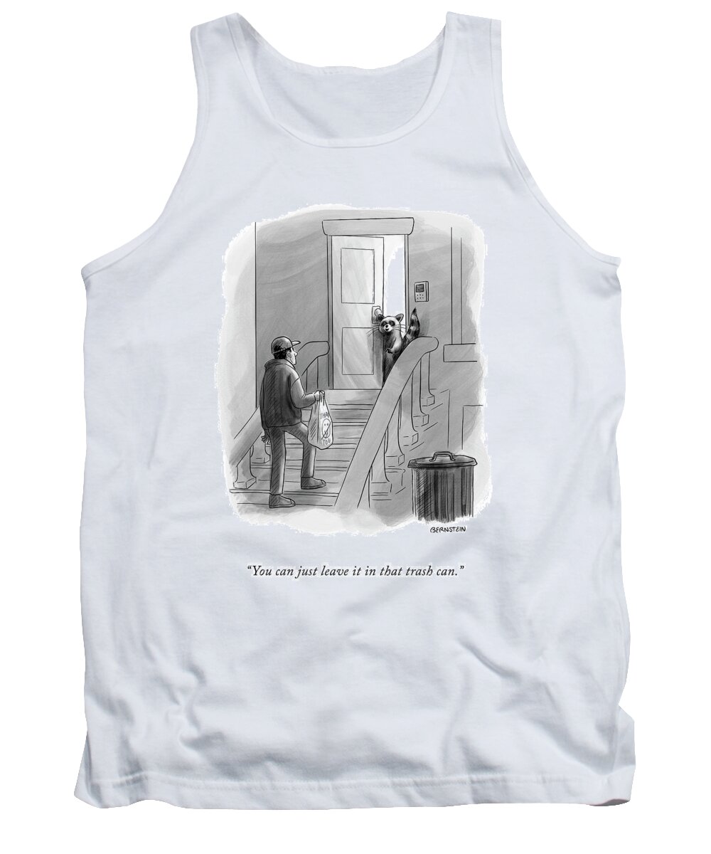 you Can Just Leave It In That Trash Can. Tank Top featuring the drawing In That Trash Can by Emily Bernstein