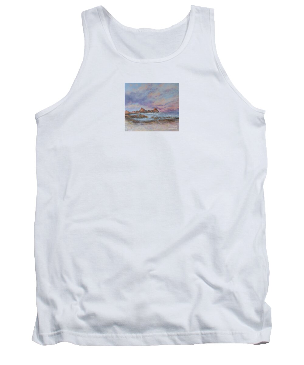 Sunset Tank Top featuring the painting In the Pink by Valerie Travers