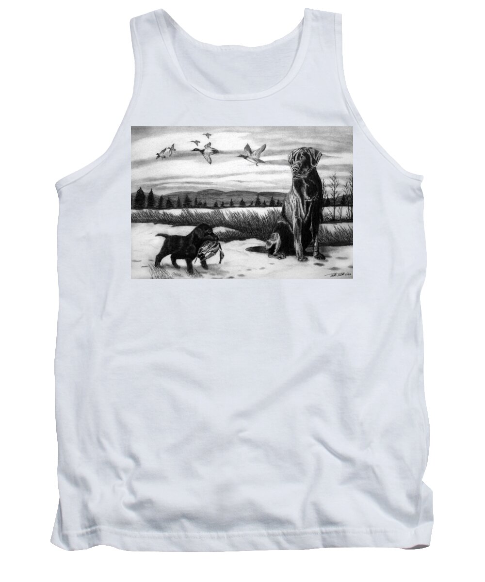 In Training Tank Top featuring the drawing In Training by Peter Piatt