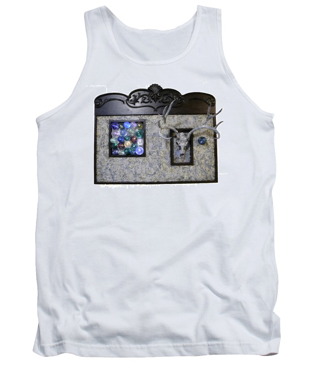 Antlers Tank Top featuring the mixed media Insulated Antlers by Christopher Schranck