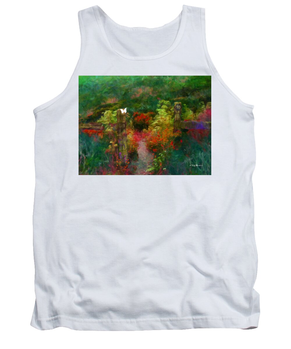  Landscape Tank Top featuring the painting Invitation to Explore by Trask Ferrero