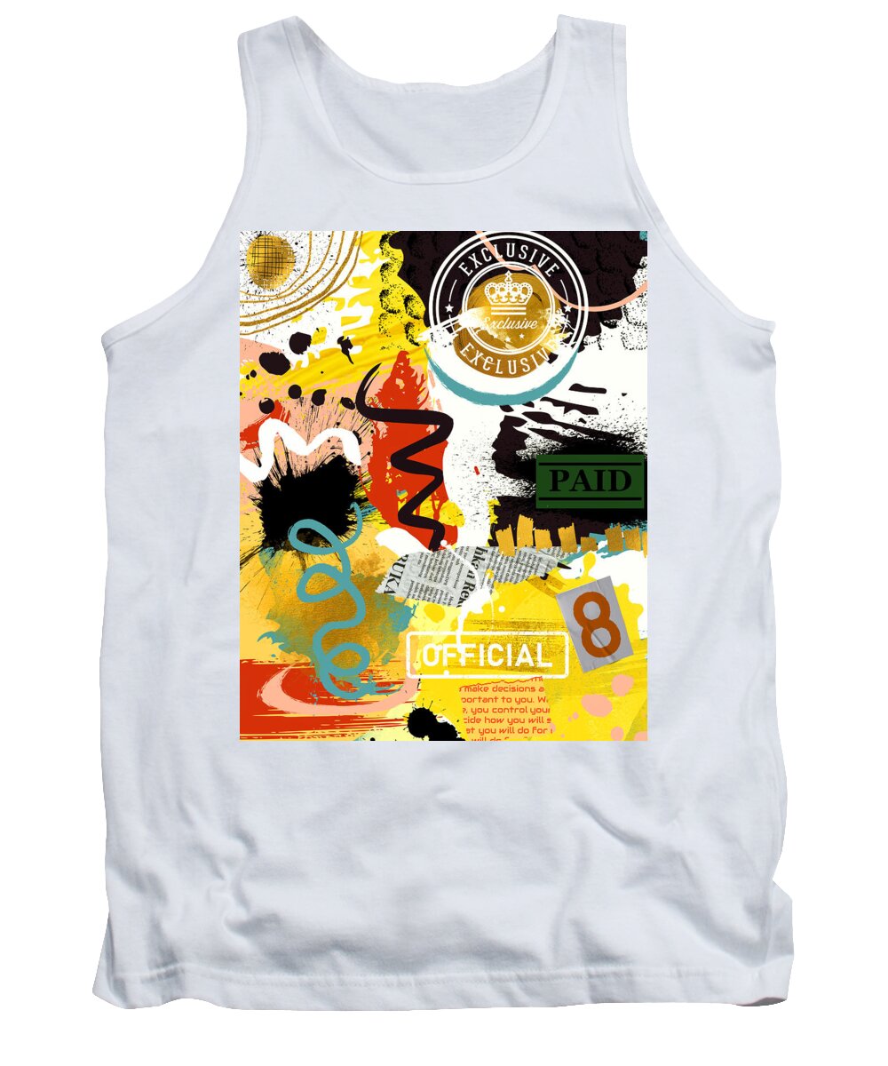 Contemporary Art Tank Top featuring the mixed media It's Giving by Canessa Thomas
