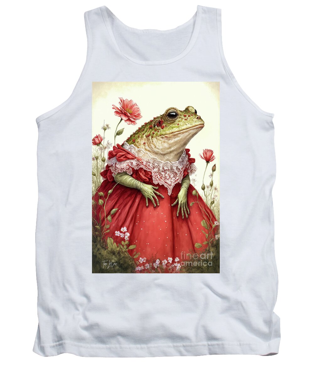 Bullfrog Tank Top featuring the painting Juliet The Bullfrog by Tina LeCour