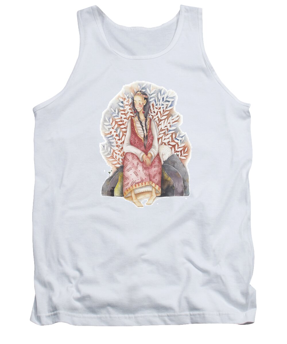 Soosh Tank Top featuring the painting Lady February by Soosh