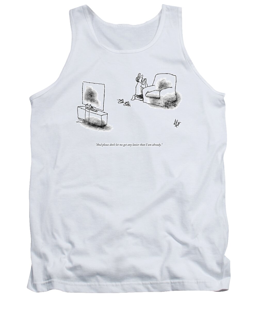 A24042 Tank Top featuring the drawing Lazier Than I Am by Frank Cotham