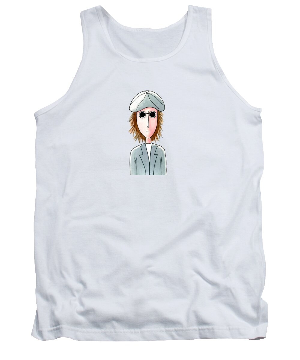 Lennon Tank Top featuring the painting Lennon by Andrew Hitchen
