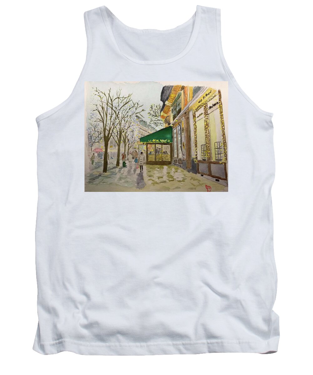  Tank Top featuring the painting Les Deux Magots 1 by John Macarthur