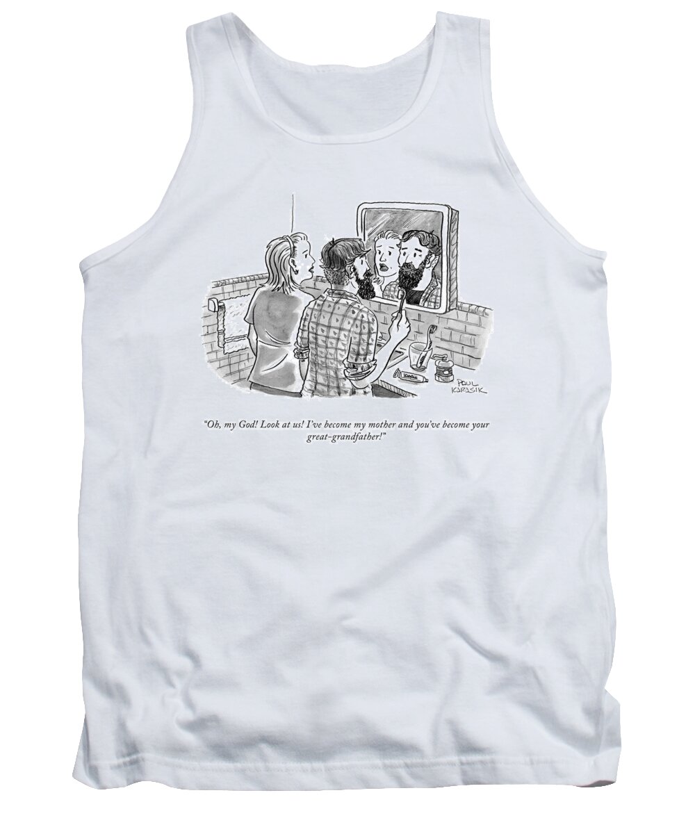oh Tank Top featuring the drawing Look At Us by Paul Karasik