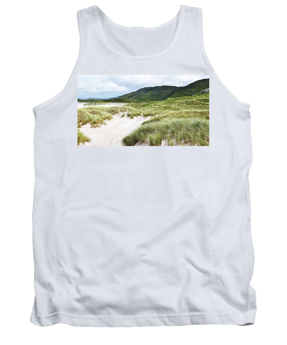 Beaches Of The World By Lexa Harpell Tank Top featuring the photograph Maghera Beach Sand Dunes Ireland by Lexa Harpell