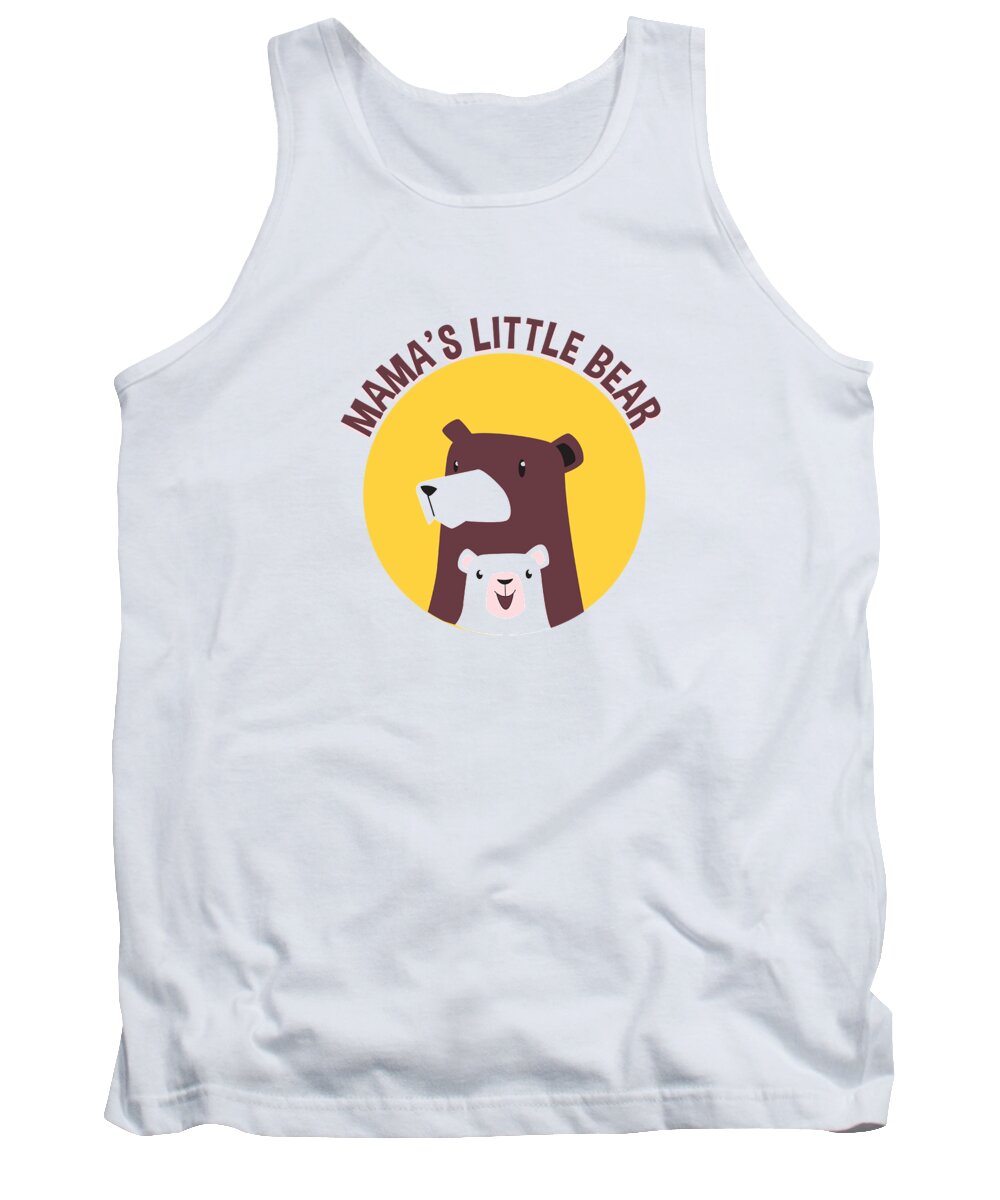 Adorable Tank Top featuring the digital art Mamas Little Bear Mother and Her Cub by Jacob Zelazny