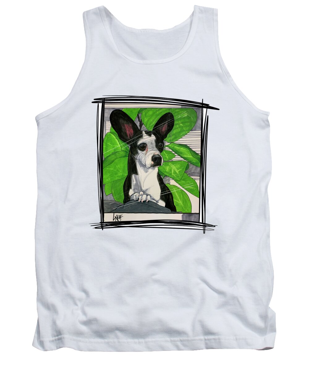 Mason-liddil Tank Top featuring the drawing Mason-Liddil 5281 by Canine Caricatures By John LaFree