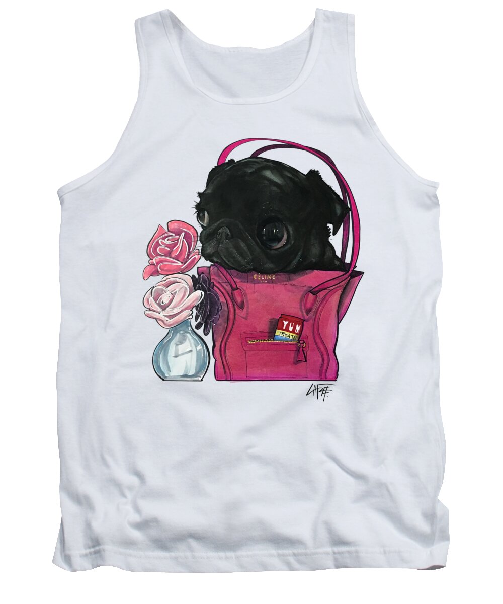 Maxl Tank Top featuring the drawing Maxl 3559 by Canine Caricatures By John LaFree