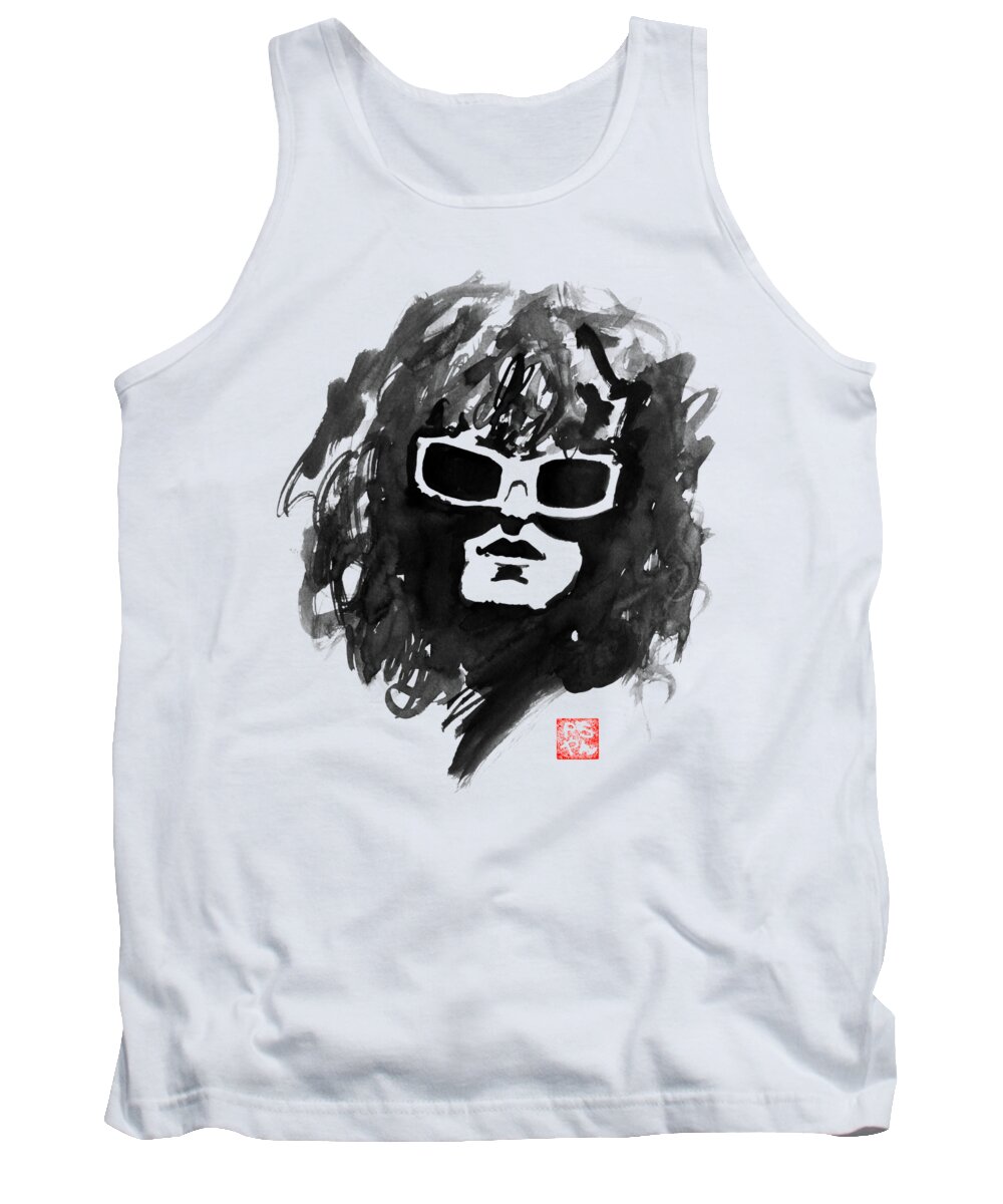 Michel Polnareff Tank Top featuring the painting Michel Polnareff by Pechane Sumie
