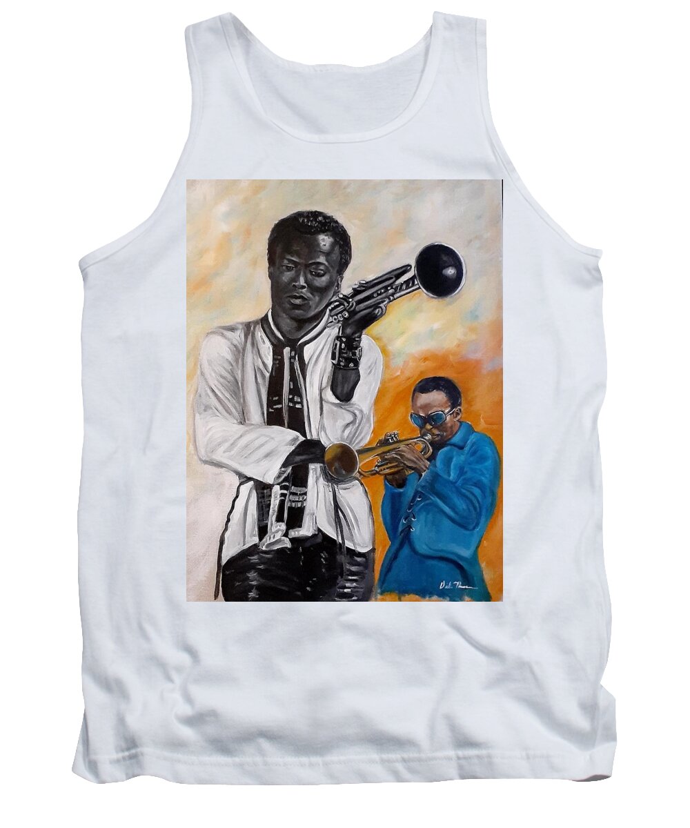 Miles Davis Tank Top featuring the painting Miles Davis by Victor Thomason