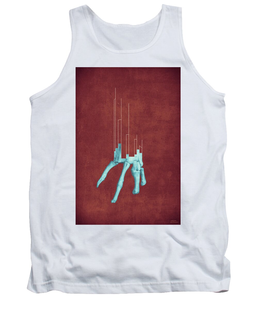 Abstract Tank Top featuring the photograph Minerva - Abstract Geometric Bone Art by Joseph Westrupp