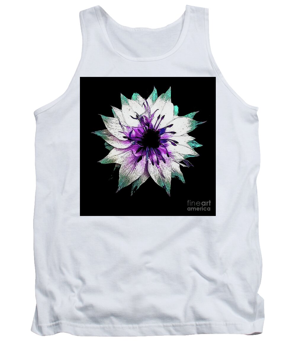 Love In The Mist Tank Top featuring the digital art Mist Star by Tracey Lee Cassin