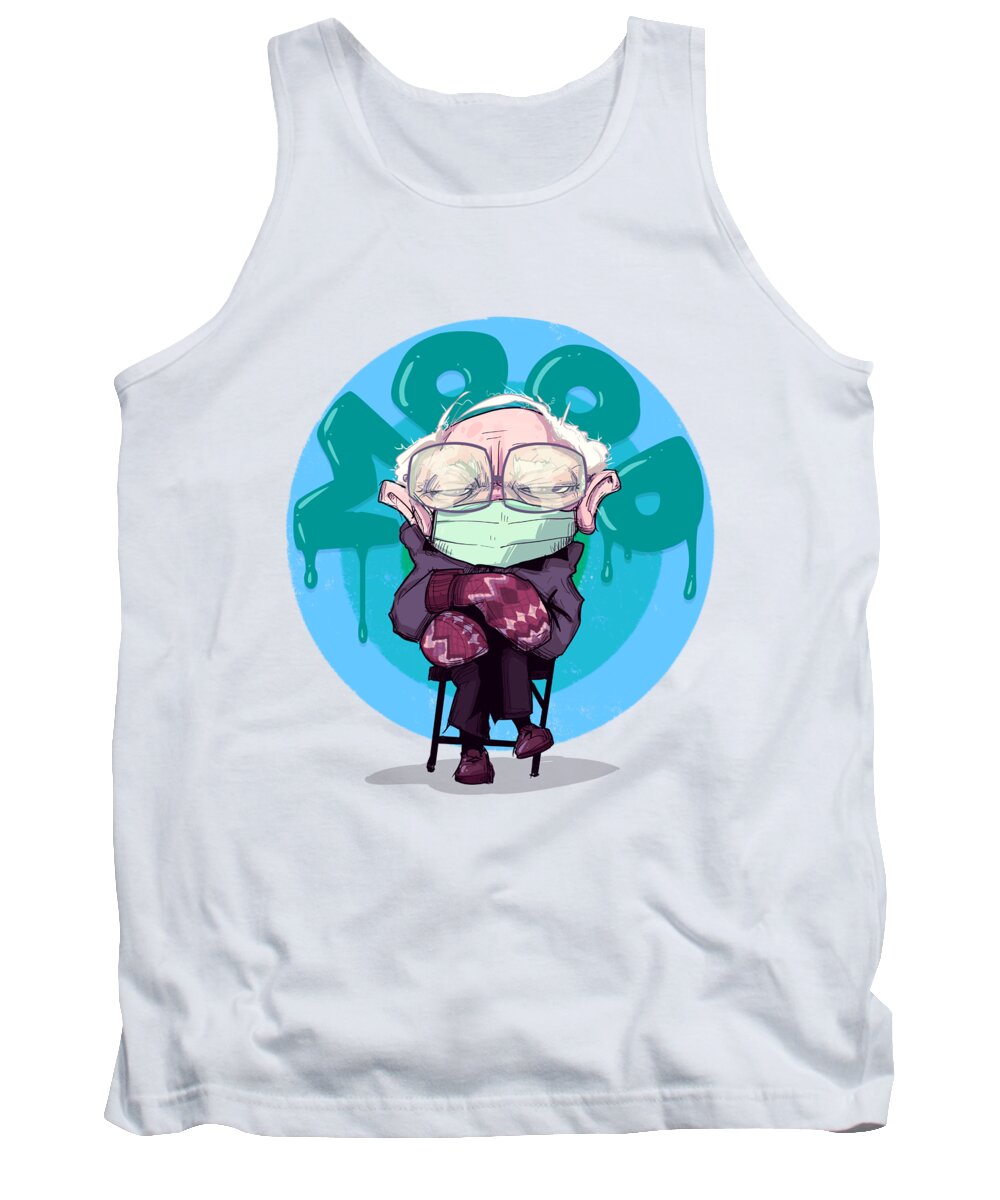 Bernie Tank Top featuring the drawing Mood Mittens by Ludwig Van Bacon