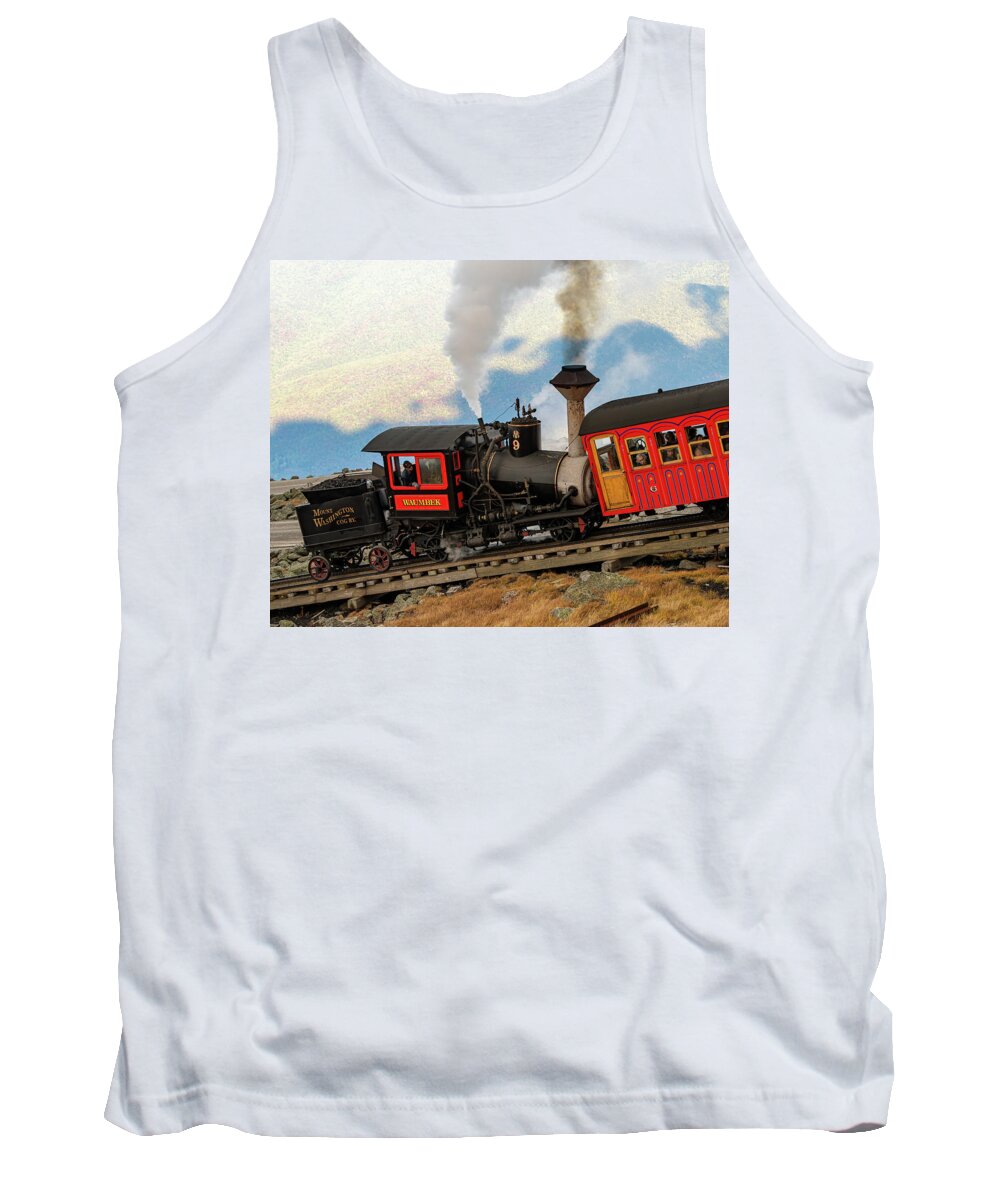Railroad Tank Top featuring the photograph Mount Washington Cog Railway I by William Dickman