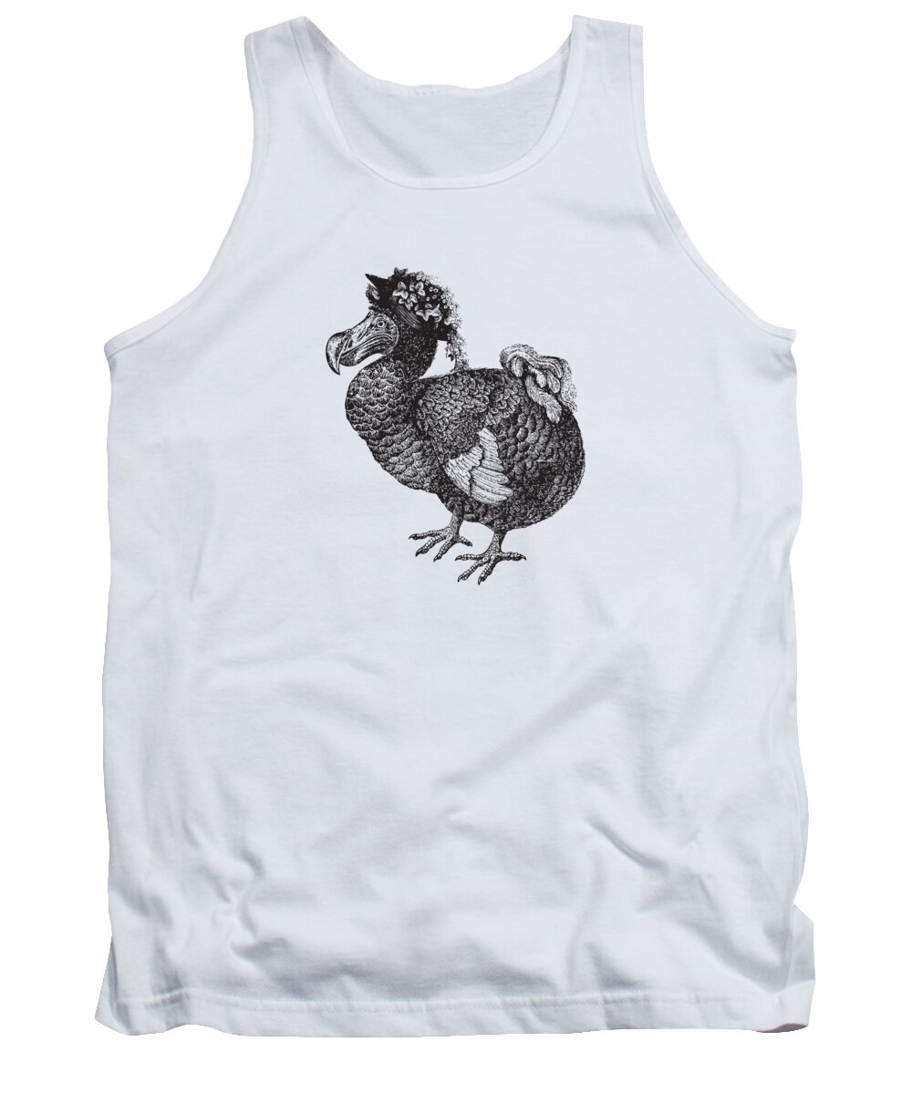 Mrs Dodo Tank Top featuring the digital art Mrs Dodo by Eclectic at Heart