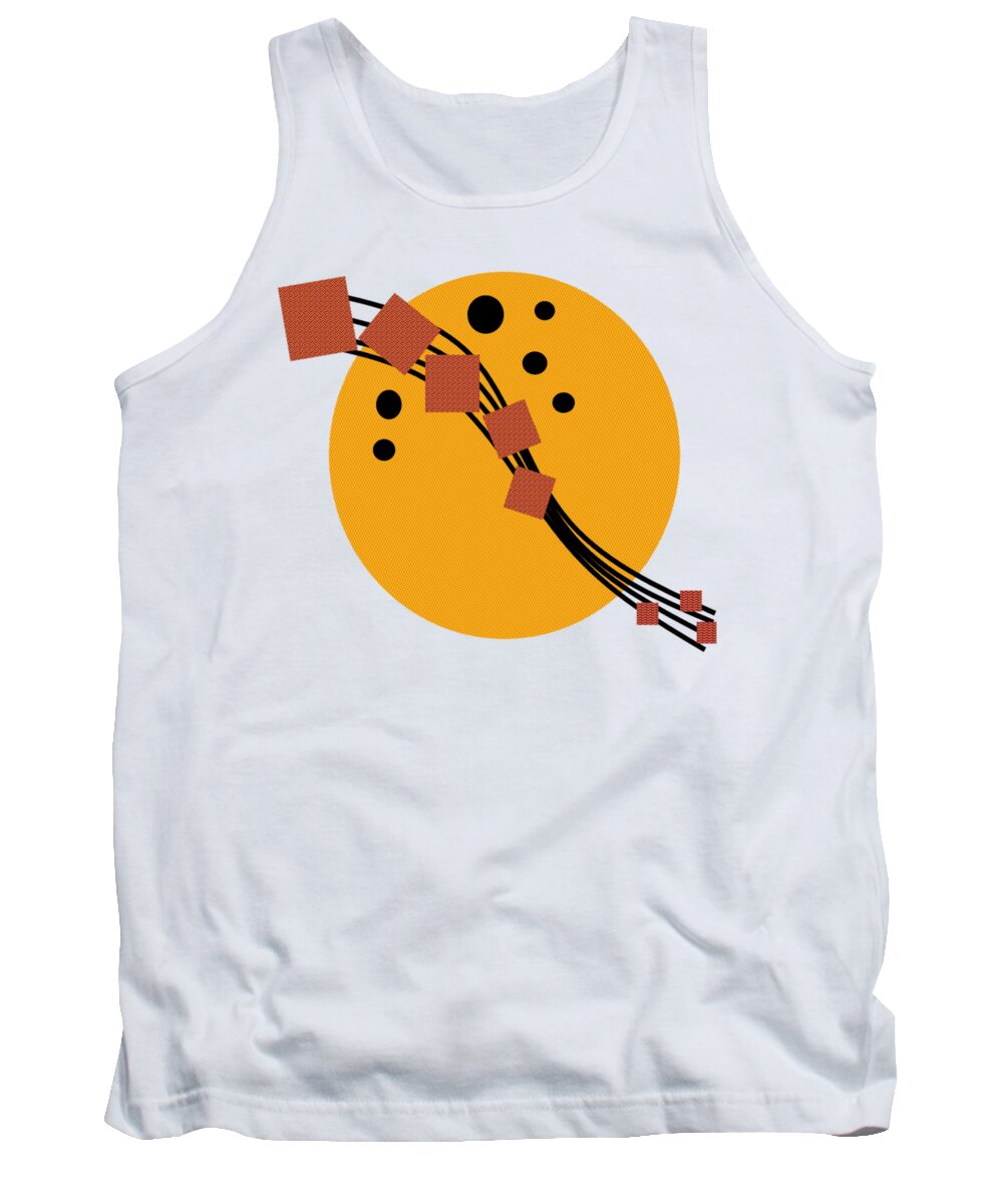 Music Tank Top featuring the digital art Music Moon Rising by Designs By L
